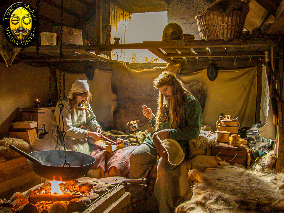 At home in our Grubenhouse at Danelaw Viking Village. - Image copyrighted  Gary Waidson. All rights reserved.