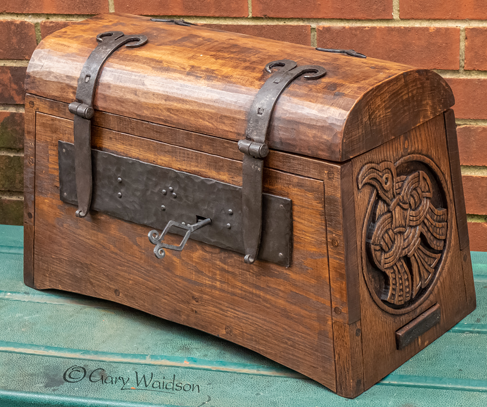 Waxed and all finished - The Hrafn Coffer - Image copyrighted © Gary Waidson. All rights reserved.