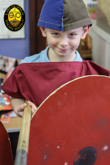 This child is really enjoying his Viking day in school. - Image copyrighted  Gary Waidson. All rights reserved.